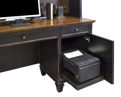 Martin Furniture - Hartford Wood Credenza and Hutch with Wire Mesh Doors, Black - IMHF689_682 veiw 5