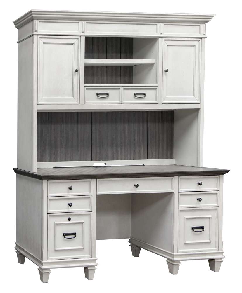 Martin Furniture - Hartford Wood Credenza and Hutch, White - IMHF689W_682W veiw 3