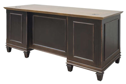 Martin Furniture - Hartford Wood Double Pedestal Desk, Black - IMHF680 view 3