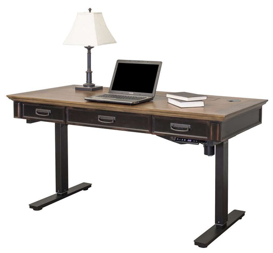 Martin Furniture - Hartford Wood Electric Sit/Stand Desk, Black - IMHF384T-Kit veiw 1
