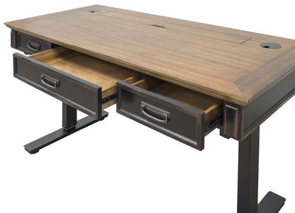 Martin Furniture - Hartford Wood Electric Sit/Stand Desk, Black - IMHF384T-Kit veiw 6