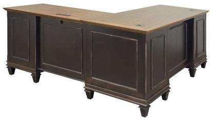 Martin Furniture - Hartford Wood L-Desk and Return, Black - IMHF684R-Kit view 5