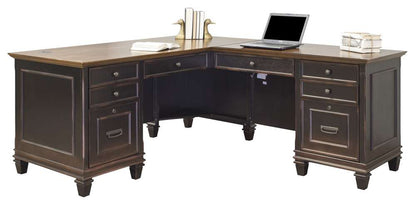 Martin Furniture - Hartford Wood L-Desk and Return, Black - IMHF684R-Kit view 6