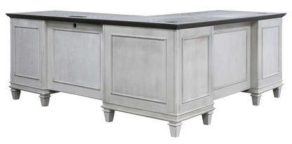Martin Furniture - Hartford Wood L-Desk and Return, Antique White - IMHF684RW-Kit view 6