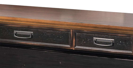 Martin Furniture - Hartford Wood Open L-Desk and Return, Black - IMHF386R-Kit veiw 2