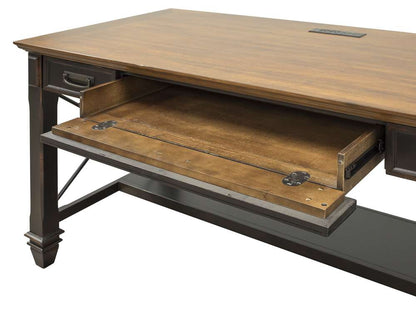 Martin Furniture - Hartford Wood Writing Desk, Black - IMHF384 view 2