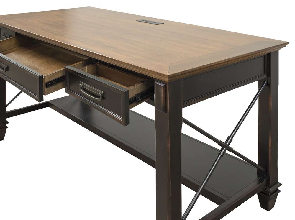 Martin Furniture - Hartford Wood Writing Desk, Black - IMHF384 veiw 3