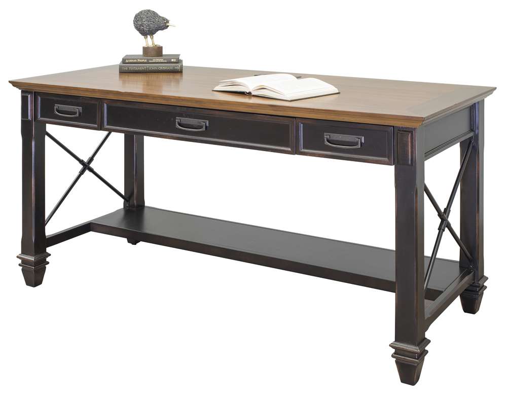 Martin Furniture - Hartford Wood Writing Desk, Black - IMHF384 veiw 6