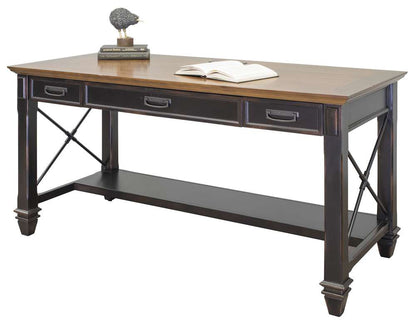 Martin Furniture - Hartford Wood Writing Desk, Black - IMHF384 veiw 6