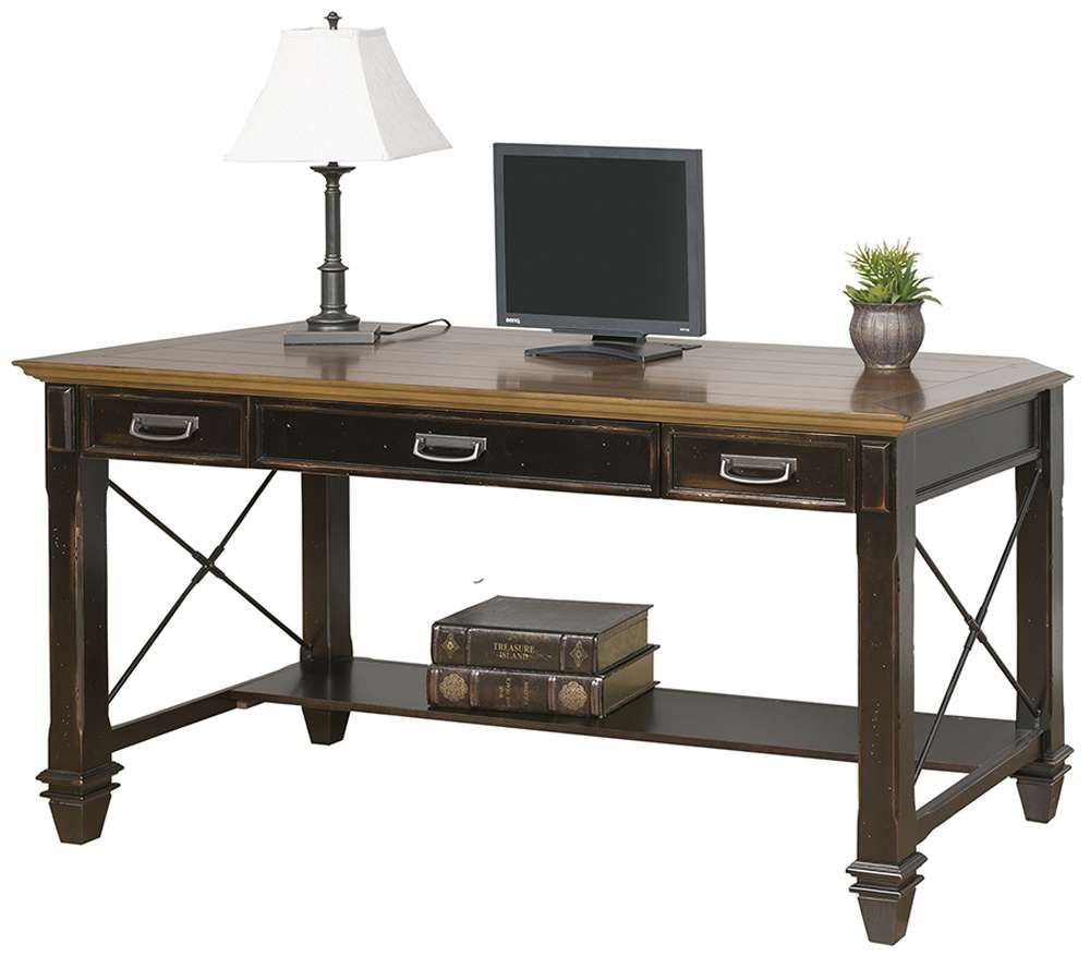 Martin Furniture - Hartford Wood Writing Desk, Black - IMHF384 veiw 7