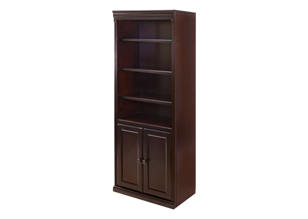 Martin Furniture - Huntington Club Wood Bookcase With Doors, Cherry - IMHCR3072DD veiw 1