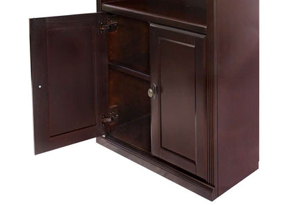 Martin Furniture - Huntington Club Wood Bookcase With Doors, Cherry - IMHCR3072DD veiw 2