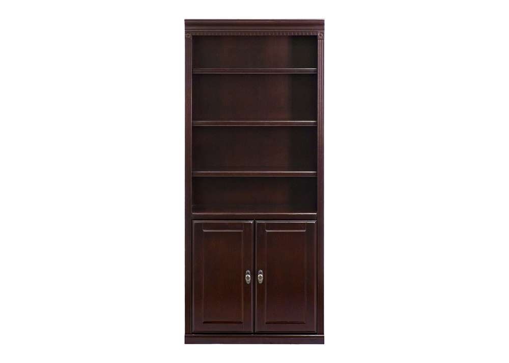 Martin Furniture - Huntington Club Wood Bookcase With Doors, Cherry - IMHCR3072DD veiw 6