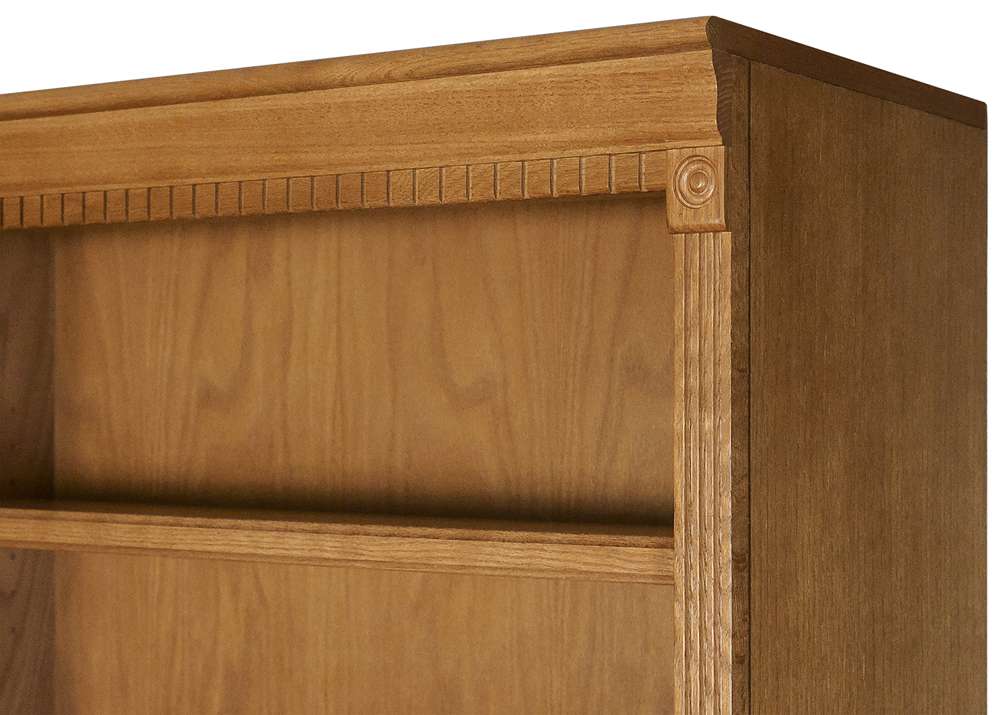 Martin Furniture  -  Huntington Oxford 72in Wood Bookcase, Wheat  - IMHO3672W veiw 2