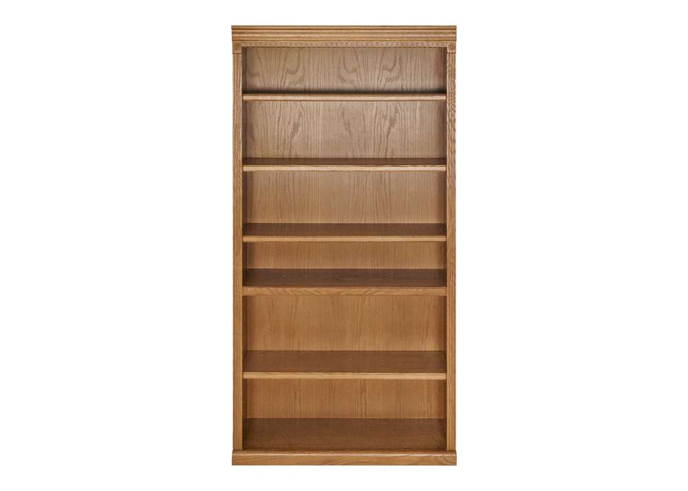 Martin Furniture  -  Huntington Oxford 72in Wood Bookcase, Wheat  - IMHO3672W veiw 3