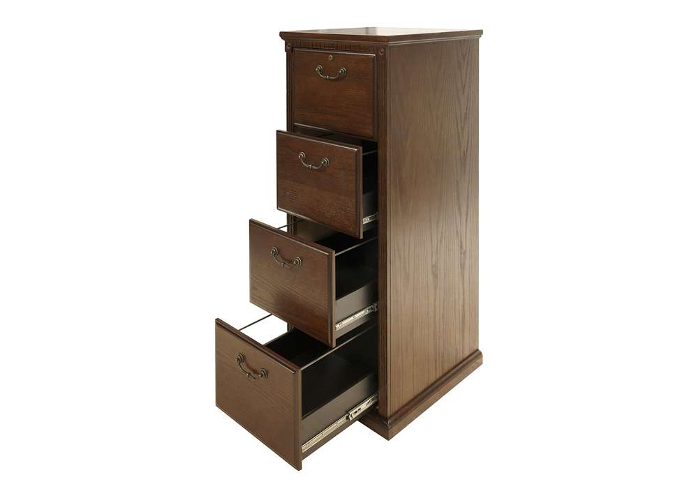 Martin Furniture - Huntington Oxford Four Drawer File Cabinet, Brown - IMHO204B view 1