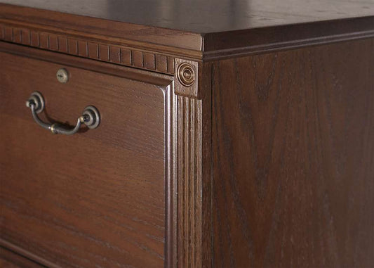 Martin Furniture  -  Huntington Oxford Four Drawer File Cabinet, Brown  - IMHO204B veiw 2