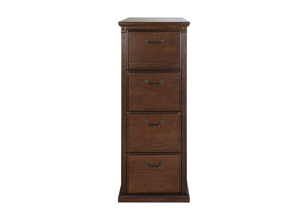 Martin Furniture  -  Huntington Oxford Four Drawer File Cabinet, Brown  - IMHO204B veiw 4