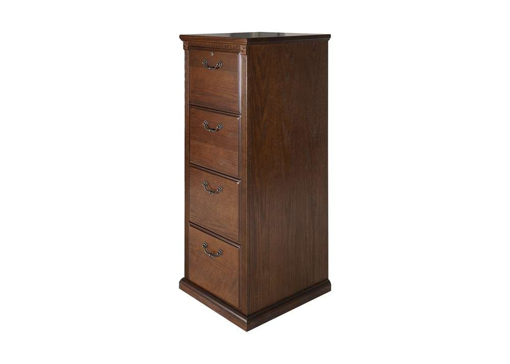 Martin Furniture  -  Huntington Oxford Four Drawer File Cabinet, Brown  - IMHO204B veiw 6