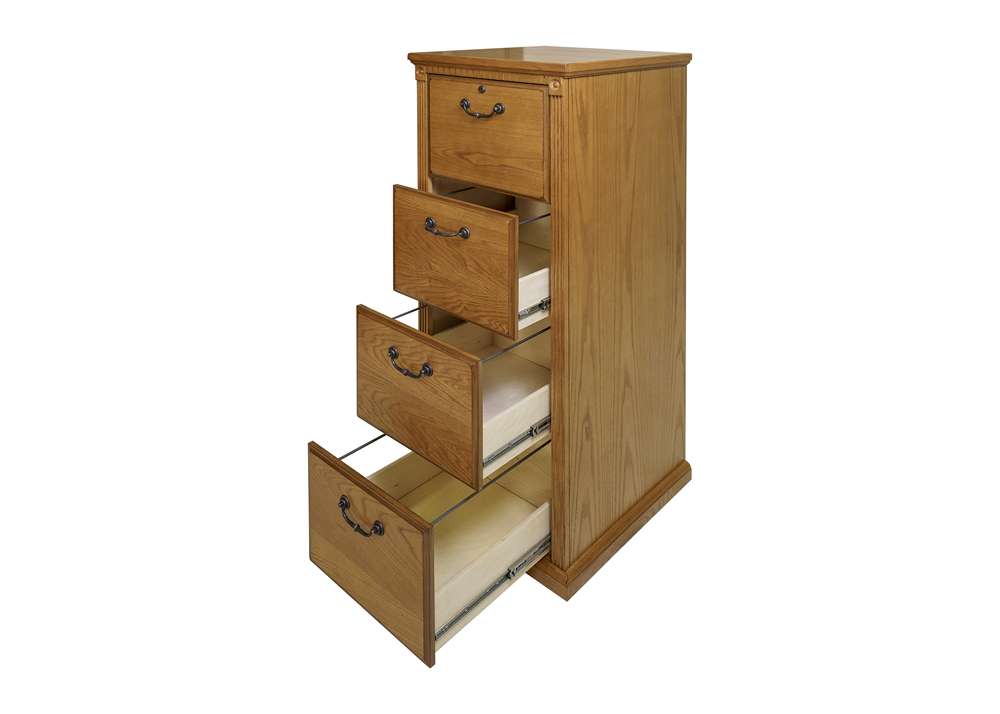 Martin Furniture - Huntington Oxford Four Drawer File Cabinet, Wheat - IMHO204W veiw 4