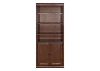Martin Furniture - Huntington Oxford Wood Bookcase With Doors, Brown - IMHO3072DB veiw 1