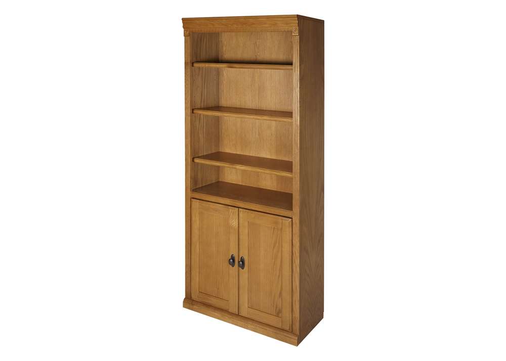 Martin Furniture - Huntington Oxford Wood Bookcase With Doors, Wheat - IMHO3072DW veiw 6