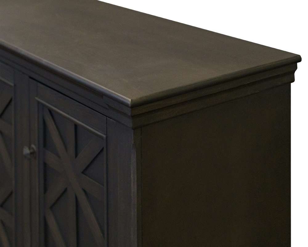 Martin Furniture - Kingston - Traditional 70in TV Console, Wood Accent Cabinet, Entryway Console, Fully Assembled, Dark Brown - IMKN370 veiw 5