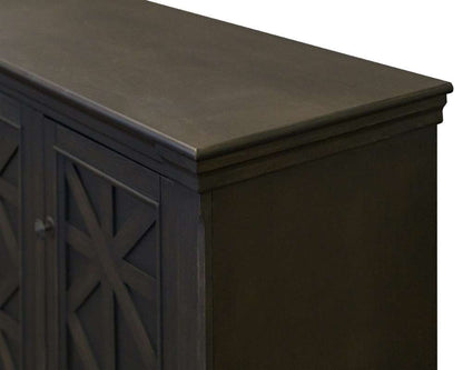 Martin Furniture - Kingston - Traditional 70in TV Console, Wood Accent Cabinet, Entryway Console, Fully Assembled, Dark Brown - IMKN370 veiw 5