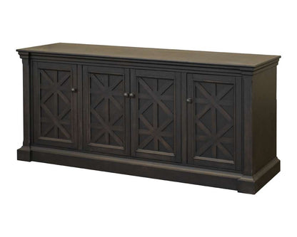 Martin Furniture - Kingston - Traditional 70in TV Console, Wood Accent Cabinet, Entryway Console, Fully Assembled, Dark Brown - IMKN370 veiw 9