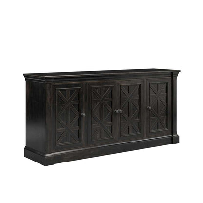 Martin Furniture - Kingston - Traditional 70in TV Console, Wood Accent Cabinet, Entryway Console, Fully Assembled, Dark Brown - IMKN370 veiw 10