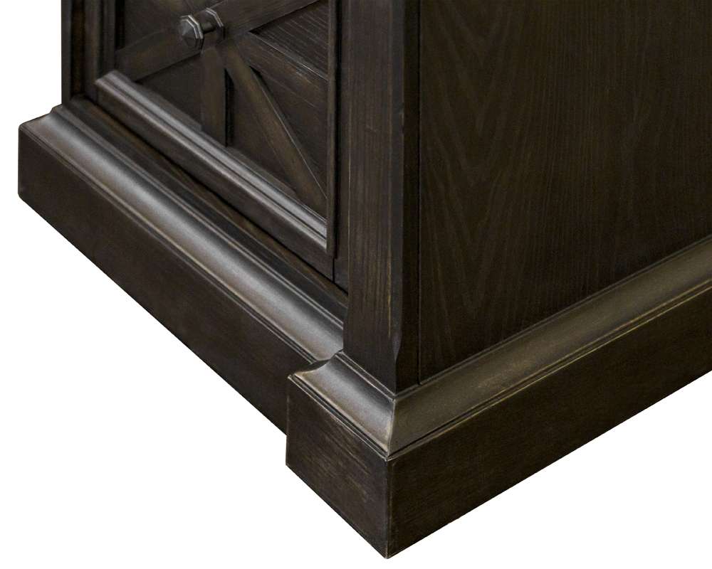 Martin Furniture - Kingston - Traditional Credenza, Wood Office Desk, Writing Table, Storage Desk, Dark Brown - IMKN689 veiw 3