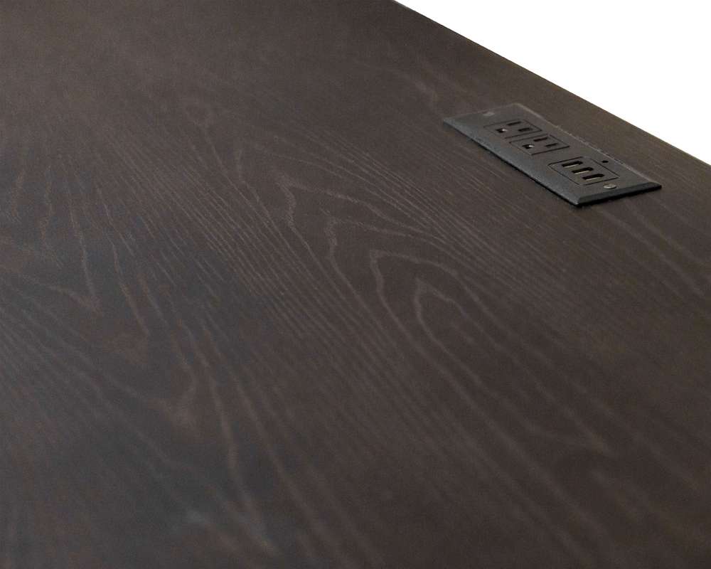 Martin Furniture - Kingston - Traditional Credenza, Wood Office Desk, Writing Table, Storage Desk, Dark Brown - IMKN689 veiw 5
