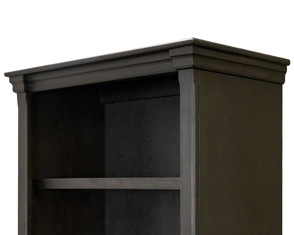Martin Furniture - Kingston - Traditional Wood Bookcase With Doors, Office Shelving, Storage Cabinet, Fully Assembled, Dark Brown - IMKN3678D view 2