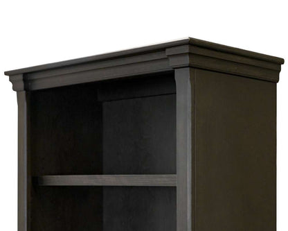 Martin Furniture - Kingston - Traditional Wood Bookcase With Doors, Office Shelving, Storage Cabinet, Fully Assembled, Dark Brown - IMKN3678D view 2