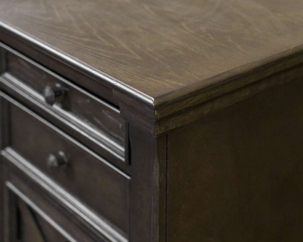 Martin Furniture - Kingston - Traditional Wood Double Pedestal Executive Desk, Writing Table, Office Desk, Fully Assembled, Dark Brown - IMKN680 veiw 6
