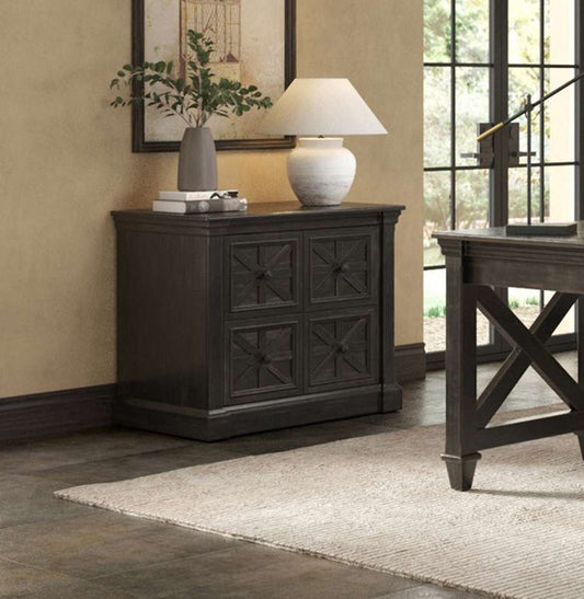 Martin Furniture - Kingston - Traditional Wood Lateral File, Storage File Drawer, Office File Drawer, Fully Assembled Dark Brown - IMKN450 veiw 1