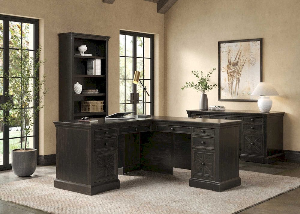 Martin Furniture - Kingston - Traditional Wood Open Bookcase, Office Shelving, Storage Cabinet, Fully Assembled, Dark Brown - IMKN3678 view 4