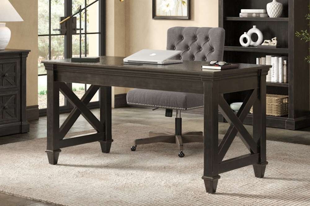 Martin Furniture - Kingston - Traditional Wood Writing Desk, Dark Brown - IMKN384 veiw 10