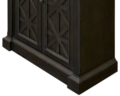 Martin Furniture - Kingston - Traditional Wood Bookcase With Doors, Office Shelving, Storage Cabinet, Fully Assembled, Dark Brown - IMKN3678D veiw 3