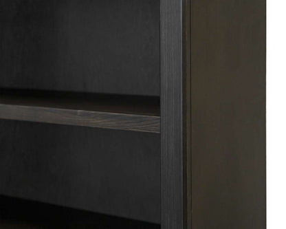 Martin Furniture - Kingston - Traditional Wood Bookcase With Doors, Office Shelving, Storage Cabinet, Fully Assembled, Dark Brown - IMKN3678D veiw 5