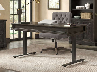 Martin Furniture - Kingston - Traditional Wood Electronic Sit/Stand Desk, Standing Desk, Adjustable Desk, Dark Brown - IMKN384T-KIT veiw 1