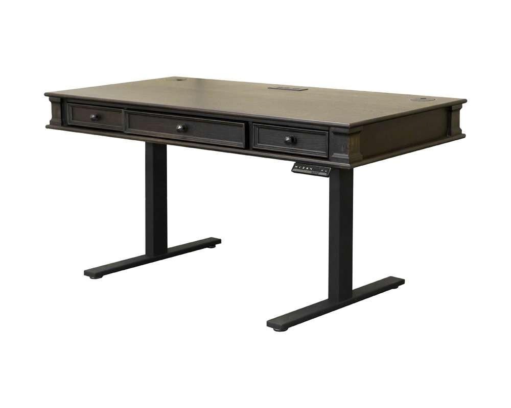 Martin Furniture - Kingston - Traditional Wood Electronic Sit/Stand Desk, Standing Desk, Adjustable Desk, Dark Brown - IMKN384T-KIT veiw 2