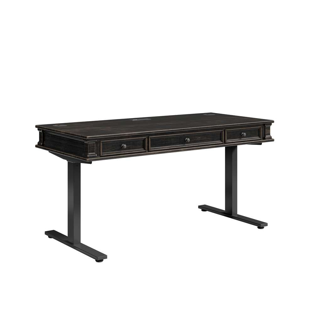 Martin Furniture - Kingston - Traditional Wood Electronic Sit/Stand Desk, Standing Desk, Adjustable Desk, Dark Brown - IMKN384T-KIT veiw 3