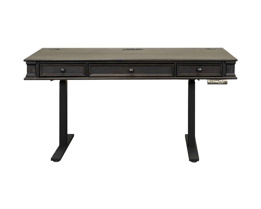 Martin Furniture - Kingston - Traditional Wood Electronic Sit/Stand Desk, Standing Desk, Adjustable Desk, Dark Brown - IMKN384T-KIT veiw 4
