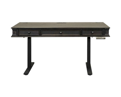 Martin Furniture - Kingston - Traditional Wood Electronic Sit/Stand Desk, Standing Desk, Adjustable Desk, Dark Brown - IMKN384T-KIT veiw 4