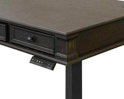 Martin Furniture - Kingston - Traditional Wood Electronic Sit/Stand Desk, Standing Desk, Adjustable Desk, Dark Brown - IMKN384T-KIT veiw 7