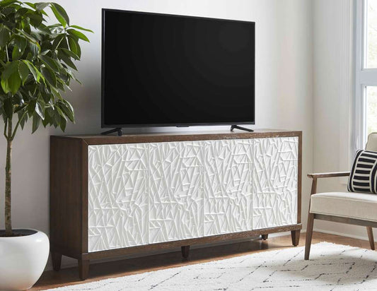 Martin Furniture - Komodo - Modern Wood 70in Console with with doors, TV Stand, Fully Assembled, Brown - IMKO370 veiw 1