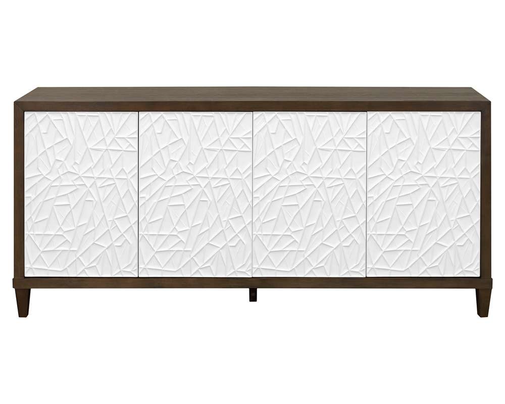 Martin Furniture - Komodo - Modern Wood 70in Console with with doors, TV Stand, Fully Assembled, Brown - IMKO370 veiw 2