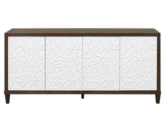Martin Furniture - Komodo - Modern Wood 70in Console with with doors, TV Stand, Fully Assembled, Brown - IMKO370 veiw 2