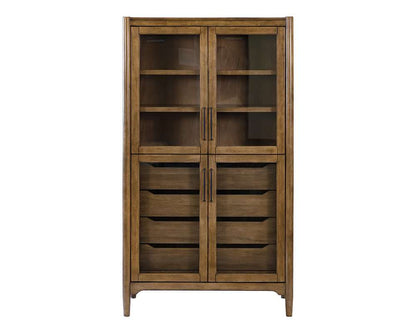 Martin Furniture - Lachlan - Modern Wood Display Cabinet, Dining Storage, Bookcase, Fully Assembled, Brown - IMLN4072 veiw 2